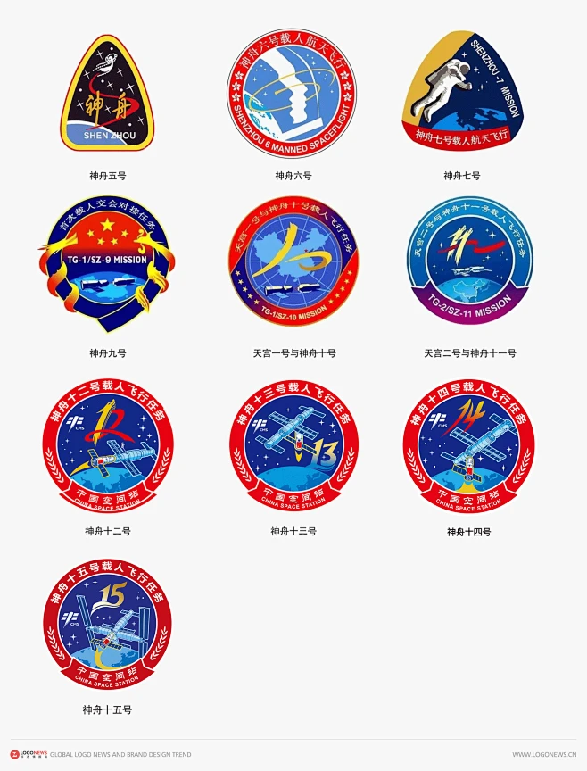 中国空间站任务LOGO大赏！每一枚都值得收藏-花瓣网