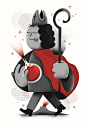 fonzynils ILLUSTRATION  editorial magazine Advertising  graphic characters art digital