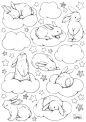 Sleepy cloud bunnies :)