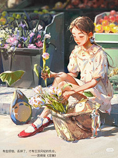 懒葱葱采集到少女(绘)