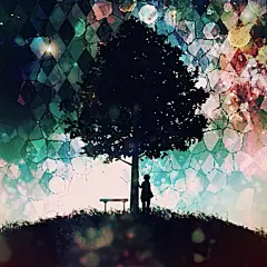 [【Yokyi-v-cats】水彩插画之心中那些_)风景] 万花筒是很久之前的玩意儿了，现在三十岁的人不知还有几人记得？至少我这个九十年代生人在儿时很少见，自然少了一份感悟，长大后，到时可以在网上买到，可是tuol那个物质匮乏但苦中有乐的时代，勉强留住回忆又有什么用呢？