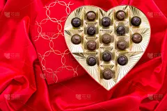 巧克力,水平画幅,纺织品,小的,无人,浪漫,甜点心,甜食,红色,礼物