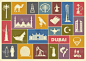阿拉伯联合酋长国,国际著名景点,亚洲,迪拜,摩天大楼,图像,矢量,骆驼,清真寺,布置