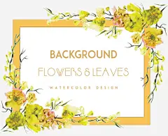 绿色水彩花朵标题框高清素材 手绘花朵 水彩花朵标题框 留言板 绿色花朵 免抠png 设计图片 免费下载