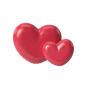 free hearts 3d illustration