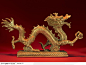 中华传统工艺品-精美的青铜器镀金龙