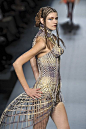 Sculptural Fashion - cage dress with 3D basket weave construction - shape  structure; fashion as art // Jean Paul Gaultier