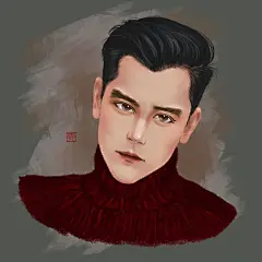 我画过的男明星......有点少～ | 爱画画的郁大壮 - 练习作品 - 涂鸦王国插画