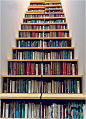 #书房#楼梯来装书，这个想法真不错！