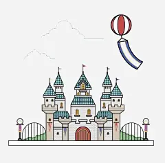 城堡免抠素材 页面网页 平面电商 创意素材 png素材