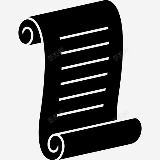 卷轴书写纸莎草纸图标 论文 icon 标识 标志 UI图标 设计图片 免费下载 页面网页 平面电商 创意素材