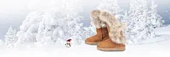 保暖雪地靴雪松白色banner 高清背景 背景 设计图片 免费下载 页面网页 平面电商 创意素材