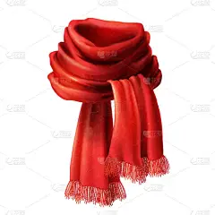 矢量3d 逼真真丝, 天鹅绒红围巾