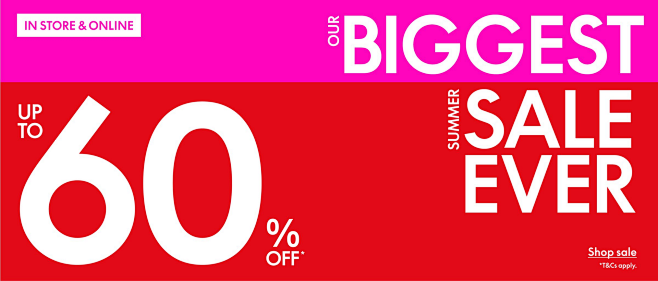 sale up to 60% off