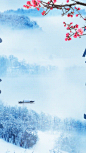 大寒节气问候古风竖版视频大寒节气，孤舟过湖，唯美中国风晒照展示，诗意浓浓~可替换三张图片。