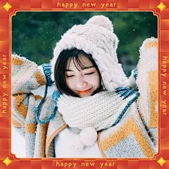 春节人物照片图框创意头像