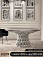 进口大理石餐桌椅组合设计师艺术品轻奢简约现代高端奢华创意餐桌-tmall.com天猫