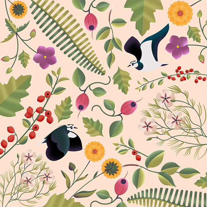 Birds & Fauna patter...