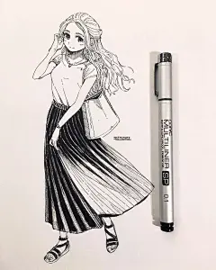 临摹完这组动漫，老师再也不用担心我画不好！_人物 : 把人物整体的体积感很好的表现了出来 人物在他的画笔下灵动不少 人物的结构就很立体 人物的整个结构和五官刻画的好了 画面有了色彩层次感更丰富 人物就像黑白的一样写实 已经陶醉在这些…