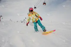 女孩,度假胜地,雪板,山,天空,雪,旅行者,仅成年人,安全帽,运动头盔