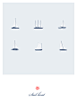 Sailboat. Icon set. : Icon set of sailboats