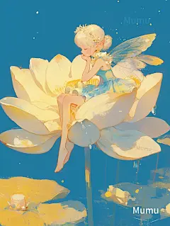 治愈插画 花仙子系列—莲花 - 小红书