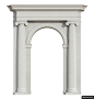 白色石柱拱门