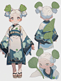 ai绘画：角色设计 小女孩 （中国元素）