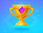 Golden Cup victory champion celebration completed trophy object win achievement gem icon cup