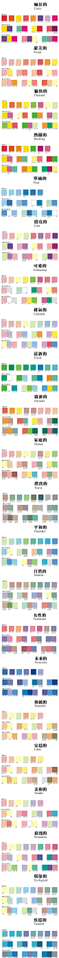 汉文化圈中以植物命名的颜色，附带RGB.CMYK数值。值得收藏哦！（转自网络）