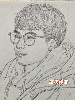 衚衕學采集到线描局部头手脚五官装饰服饰