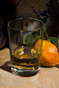Still life with whisky and clementine || A Daily painting || Julian Merrow-Smith: 