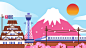 Illustrated Map of Osaka for Malaysia Airlines : Illustrated map of Osaka for an inflight magazine of Malaysia Airlines