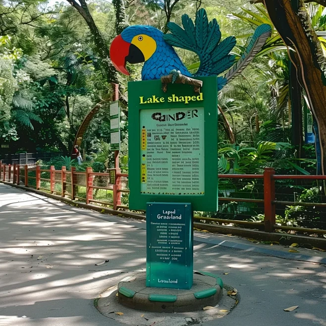 动物园鸟类造型导视牌设计