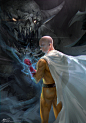 One Punch Man Fan art, jeremy chong : I'm not a big fans of Anime but this 1 really cool, that's y decided to draw a quick fan art painting. 