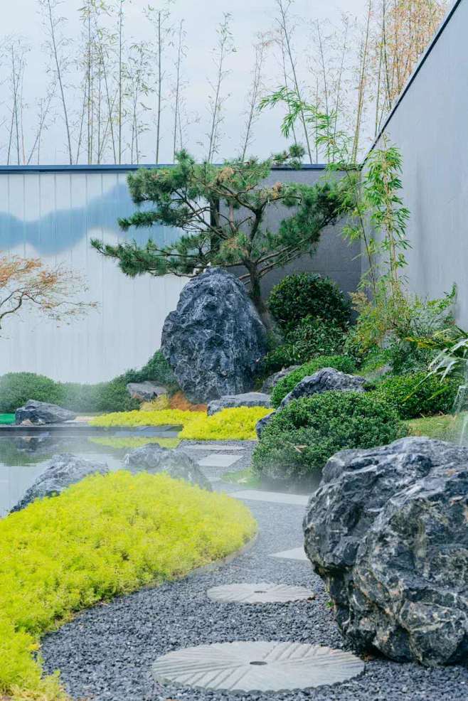 黑山石造景