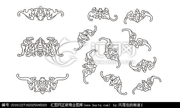 传统蝙蝠纹图案