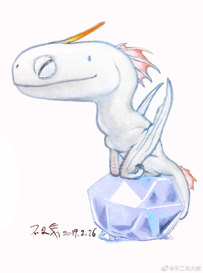今年2月开始画的龙系列，终于凑够九图！没...