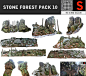 Stone Forest Pack 10, Krzysztof Plonka : Stone town unique 
Gigantic stone boulders. 
Frest stones  height of 14 meters. 

https://www.turbosquid.com/3d-models/3d-stone-packed-model/978652referral=asset-scan-3d

Models scanned. 
Amazing detail of the mode