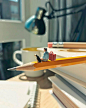 Miniature Worlds: Photo Series by Derrick Lin : Photographer Derrick Lin uses his iPhone, office supplies and miniature figures to compose and capture these whimsical scenes.

The clever compositions are part of his new book “Work, Figuratively Speaking” 