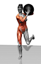 俯身单腿平衡训练　　目标肌：大腿肌肉