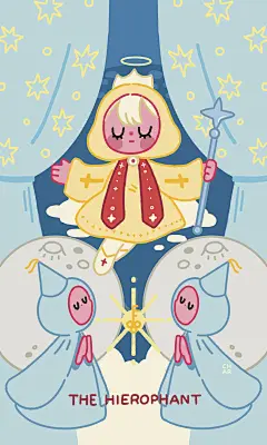 星星大阿卡纳塔罗牌插画_ (7)