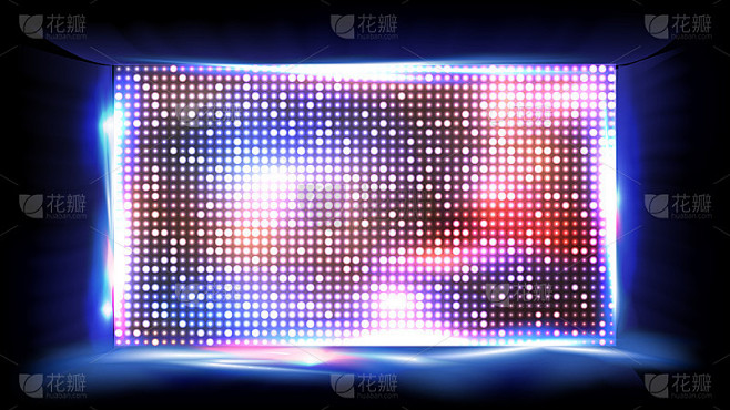 屏幕LED向量。显示、投影。体育场的舞台...