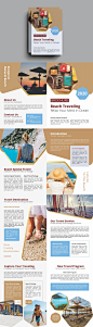 海滩 旅游 手册 设计素材