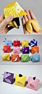 Fortune Cookie Packaging, Animals, Origami, Open Mouth, Colourful, Creative