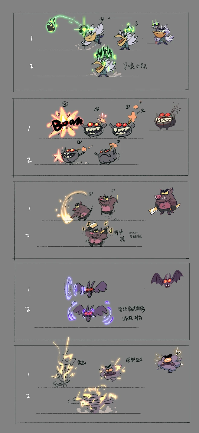 Character skill/vfx/anim concept-花瓣网