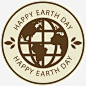 地球日快乐LOGO https://88ICON.com 环保 绿化 低碳 环境保护 环境 生态 地球日 地球 LOGO 树叶