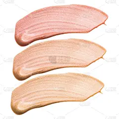 在白色上隔离的面部基础。色调霜的味道.