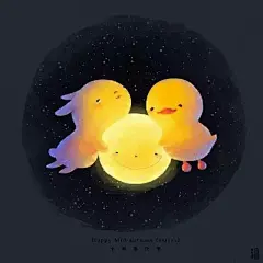 一组治愈系月光童话插画 ​|台湾插画师 Little Oil ​​​​