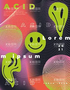 表情包海报  - 源文件下载【酷图网】创意,潮流,时尚,卡通,笑脸,表情包,几何线条,字母排版,设计,海报,AI,图案,图形,矢量,素材,